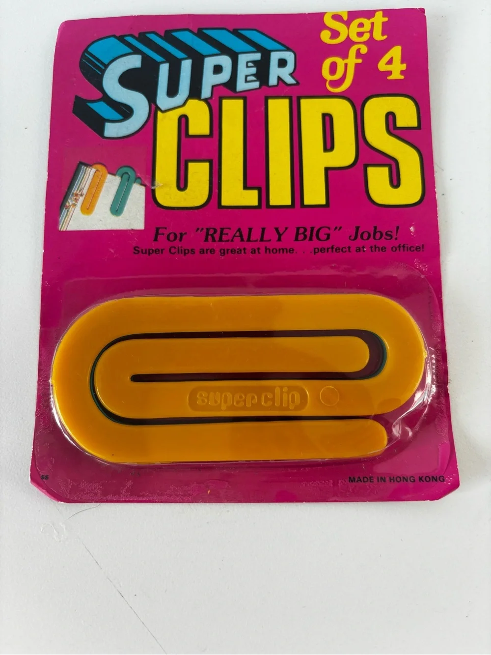 Vintage Super Clips Set of Four New in Package